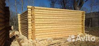 Сруб из оцилиндрованного бревна