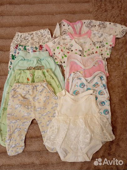Огромный пакет вещей на девочку 0-6 месяцев