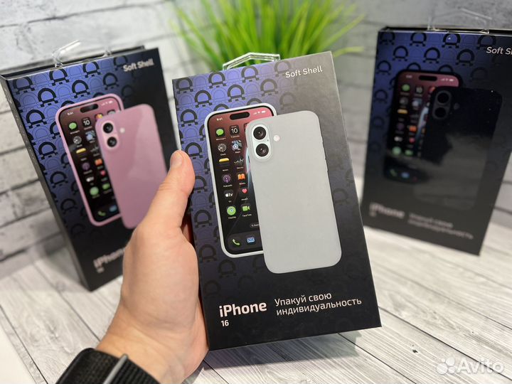 Чехол для iPhone 16 Soft Shell AceCase