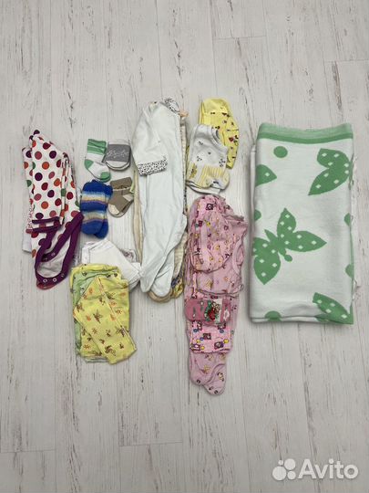 Вещи пакетом на девочку новорожденную