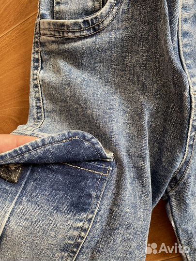 Джинсы клеш для девочкм 134