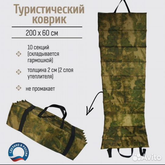 Туристический коврик складной