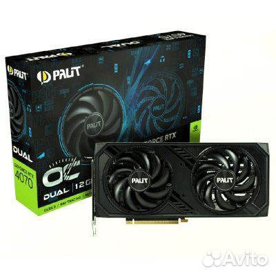 Видеокарта Palit nVidia GeForce RTX 4070 Dual OC 12Gb NED4070S19K9-1047D - новая
