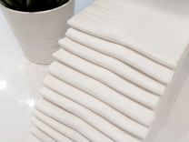 Вафельные полотенца белые плотные