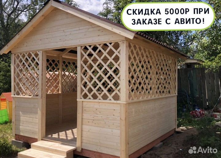 Деревянные беседки для дачи