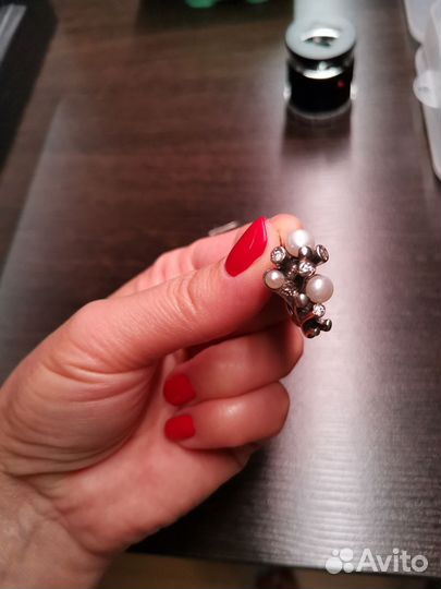 Серьги винтажные с жемчугом