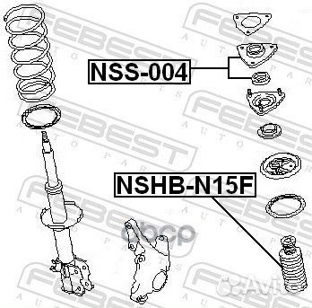 Пыльник-отбойник амортизатора перед прав/лев
