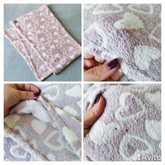 Плед покрывало 130 х 180 велсофт флис травка