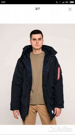 Мужская зимняя парка Alpha Industries.Оригинал