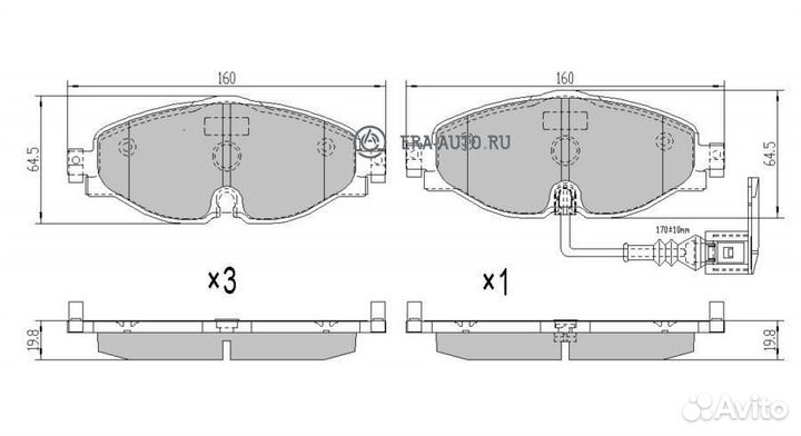 Barnett SK004 Комплект передних тормозных колодок