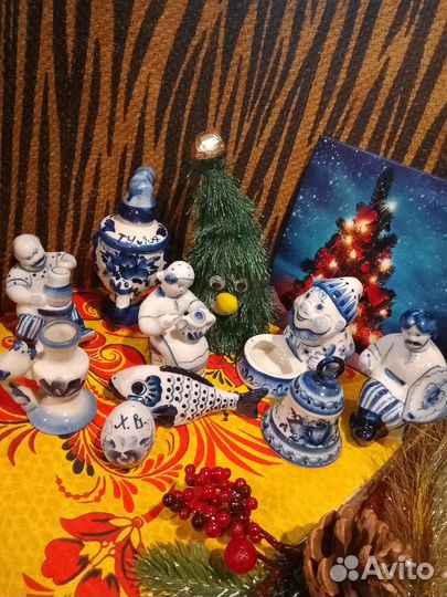 Палех, Гжель, Хохлома, красивая посуда