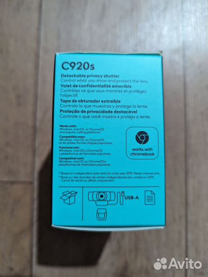 Веб-камера Logitech C920S Black Новая