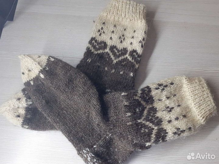 Носки мужские,женские, вязаные из овечьей шерсти