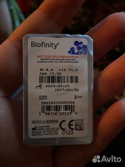 Контактные линзы Biofinity