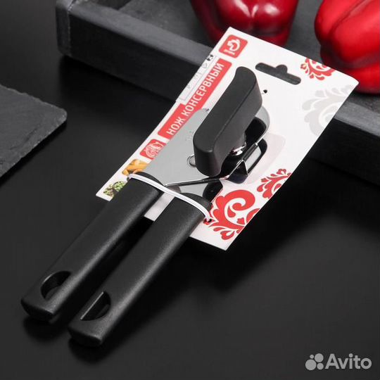 Консервный нож-открывалка Доляна «Краски», 2 в 1