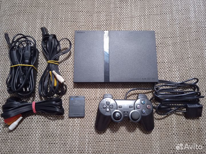 Sony playstation 2 Slim + диски ps2 и 1