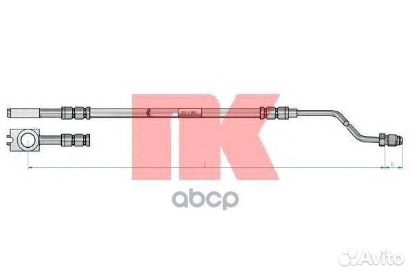 Шланг тормозной задний левый 8547113 Nk