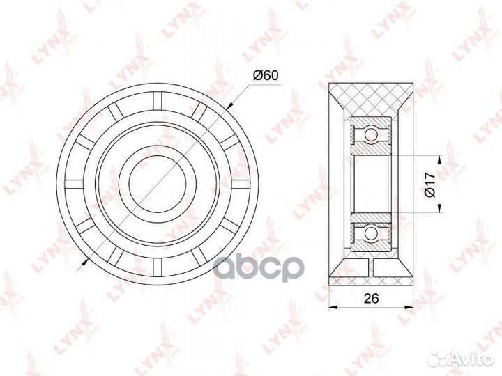 Ролик натяжной приводного ремня PB5272 lynxauto