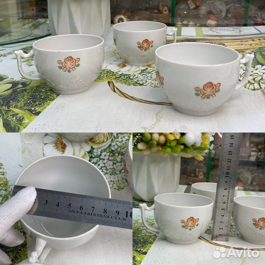 Чашки чайные фарфор/вербилки