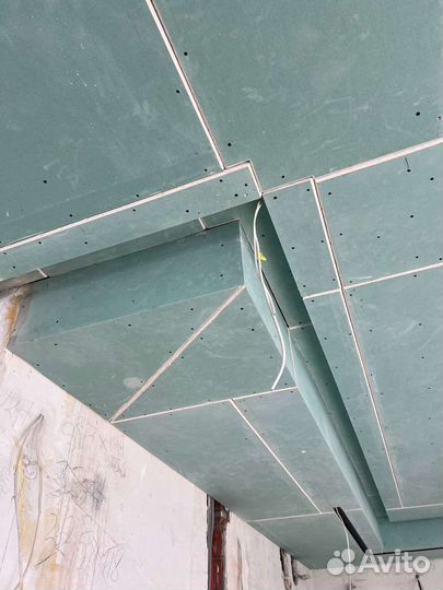 Монтаж гипсокартона (Потолок, стена, фрезеровка)