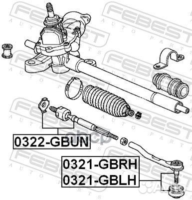 Наконечник рулевой тяги лев 0321gblh Febest