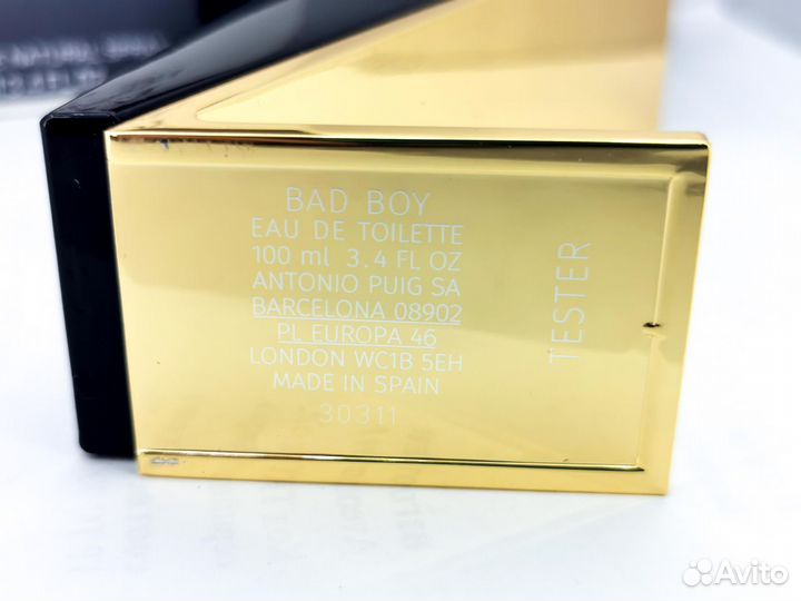 Carolina herrera BAD BOY 100мл оригинал