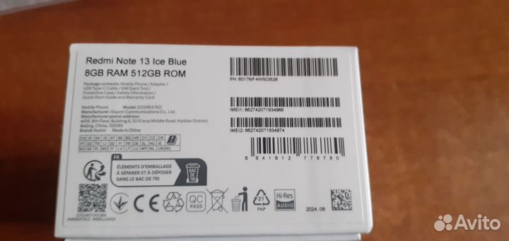 Xiaomi Redmi Note 13, 8/512 ГБ