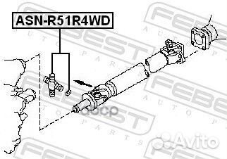 Крестовина карданного вала 27X92 ASN-R51R4WD Fe