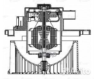 Э/вентилятор отоп. для а/м Subaru Forester (S12