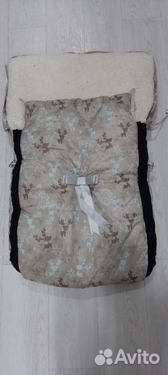 Зимний конверт в коляску на овчине