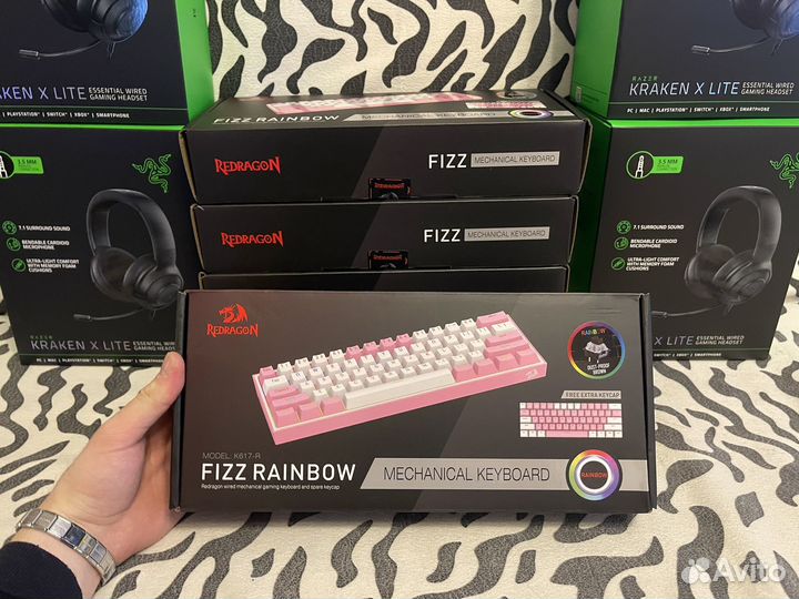 Новая механическая клавиатура Redragon Fizz k617-R