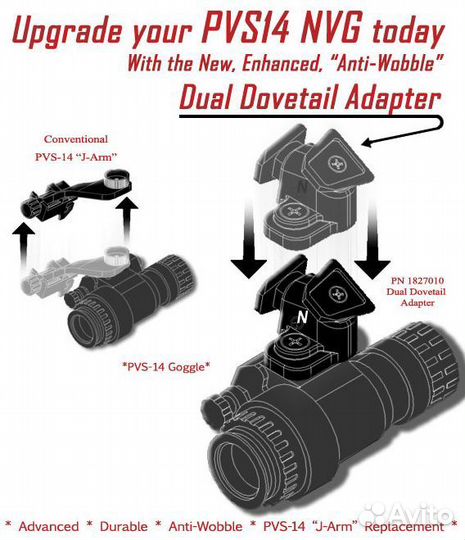 Sotac dovetail adapter j-arm jarm крепление пнв