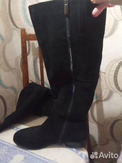 Продам сапоги замшевые весна- осень размер 40-41