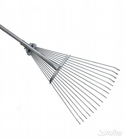 Грабли веерные металлические 16 зубцов раздвижные