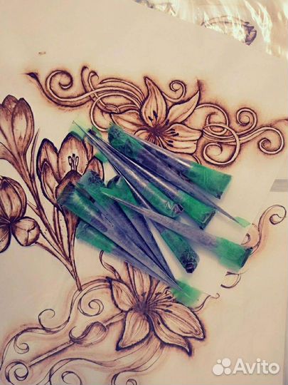 Конусы хны 100 натуральные временное тату