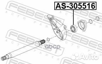 Подшипник приводного вала 30X55X16.5 opel astra-J