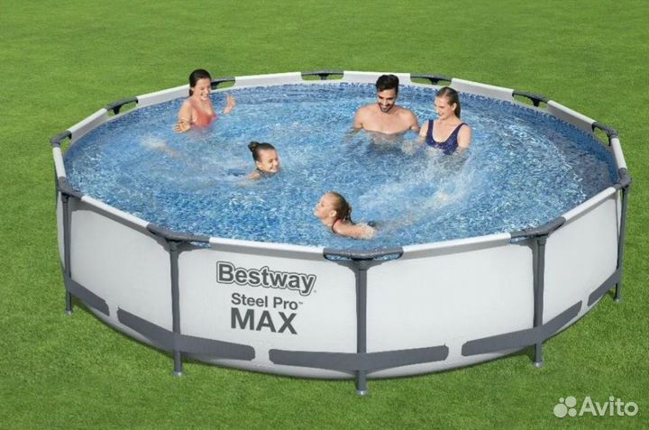 Бассейн Bestway 457х122 см с тентом и лестницей