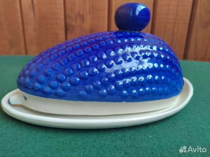 Масленка (Ёжик /Гжель 1970-е /Редкость