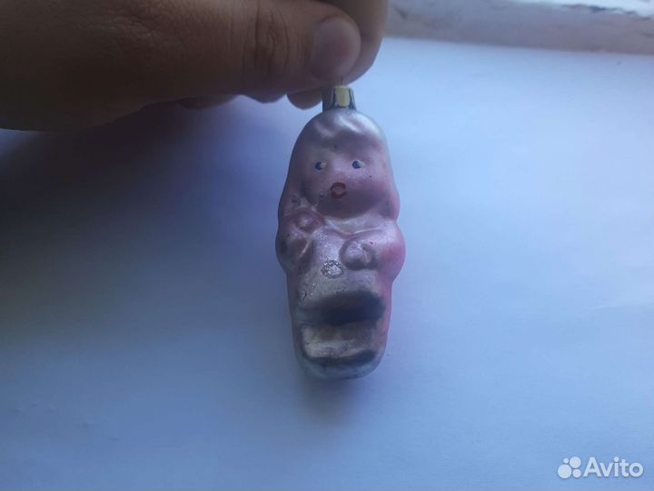 Игрушка СССР елочная девочка ребенок редкость