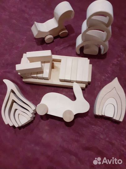 Детские игрушки деревянные. Наборы для творчества