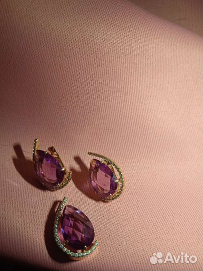 Серьги золото