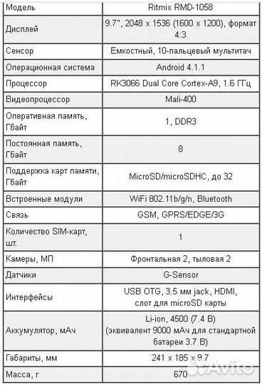 Планшет OBD2