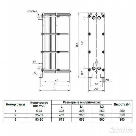 Теплообменник SN08-36охл сусла1000 л/час