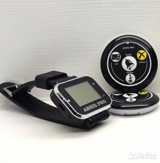 Кнопка вызова официант/кальян с часами-пейджер