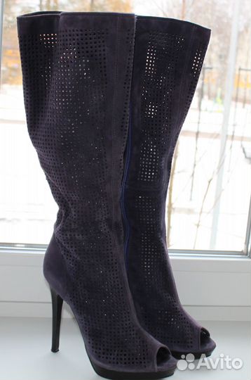 Сапоги женские натуральная замша