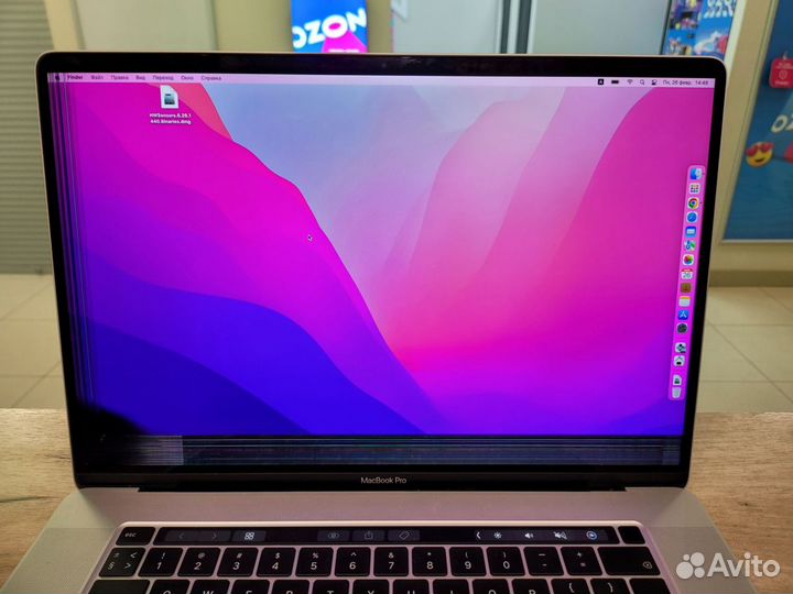 Apple MacBook Pro 16 2019 a2141 битый дисплей