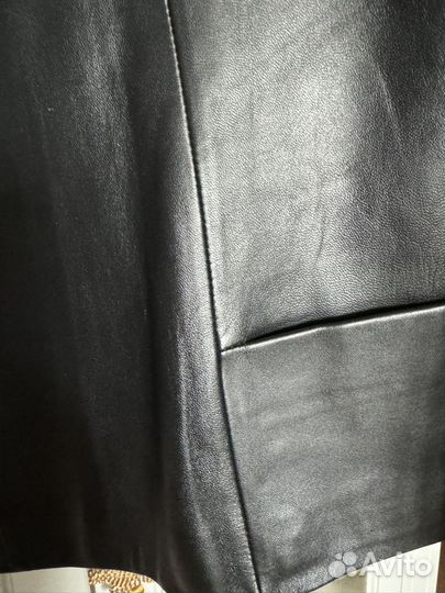 Куртка кожаная женская, размер 52