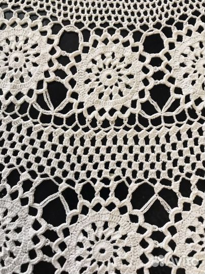 Винтажная круглая Скатерть крючком