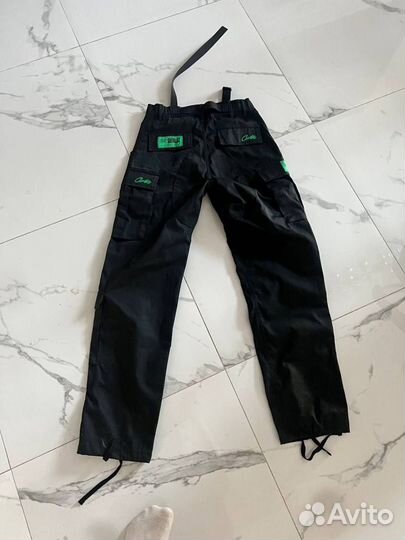 Corteiz Mula Guerillaz Cargos Black/Green XS size