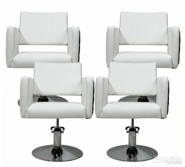 Парикмахерское кресло “комодо” белый и черный